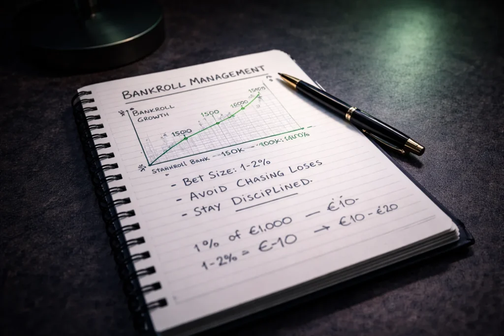 Gestão de banca nas apostas desportivas: critério de Kelly, flat betting e sistemas de bankroll management